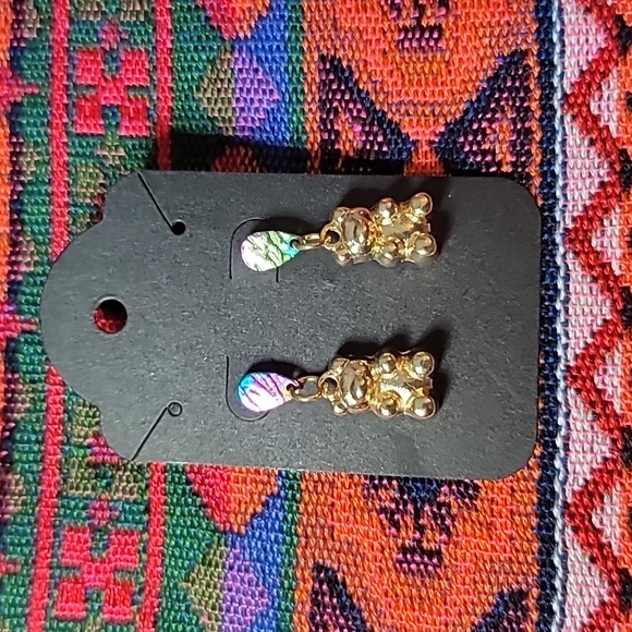 Golden Gummy Bear Earrings - Picture 1 of 2